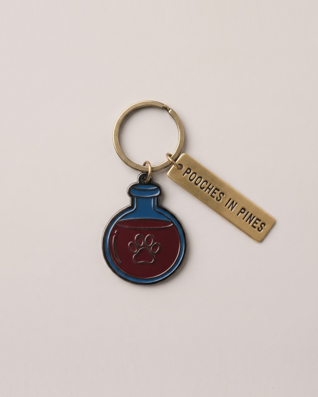 Paw Flask Keychain